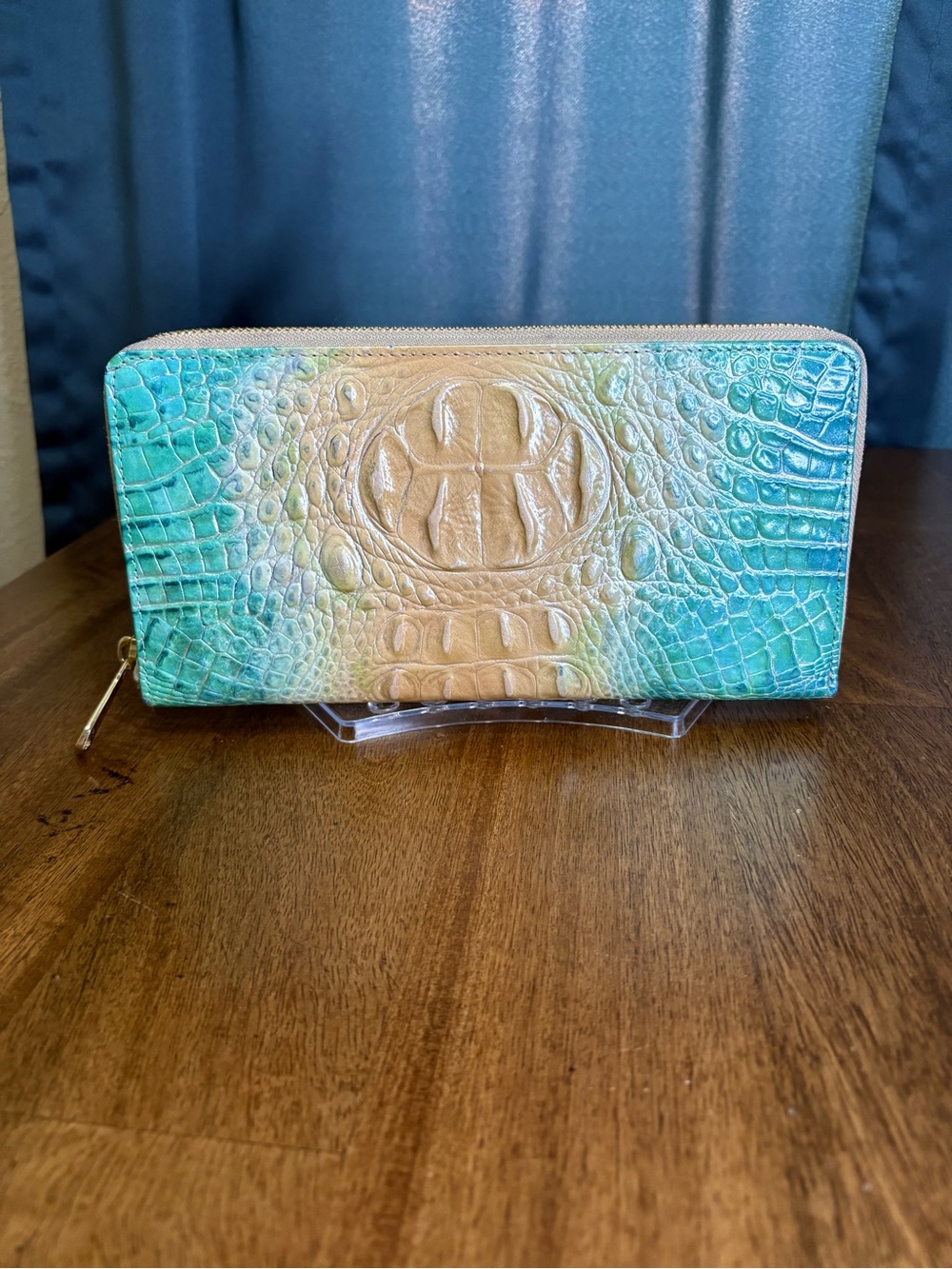 Brahmin GUC Skyler - Ocean Ombré - Travel Wallet/Clutch - FULL Eye - HTF, Rare - Picture 15 of 15